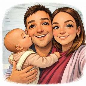Eva, Familia en Fuenterrabía