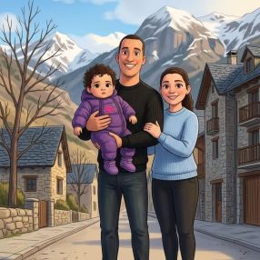Nelcy, Familia en Binéfar