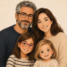 Iria, Familia en La Coruña